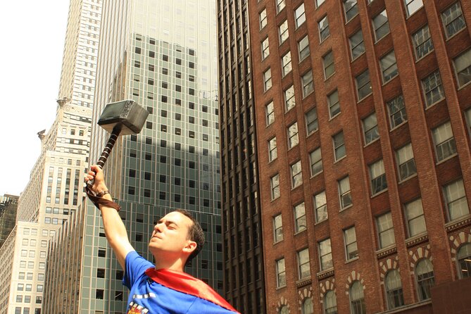 2.5 Hour Private Super Tour of NYC: Heroes! Comics! More! - Stop-by-stop: Times Square, ferry views, Daily News Building, and Wall St