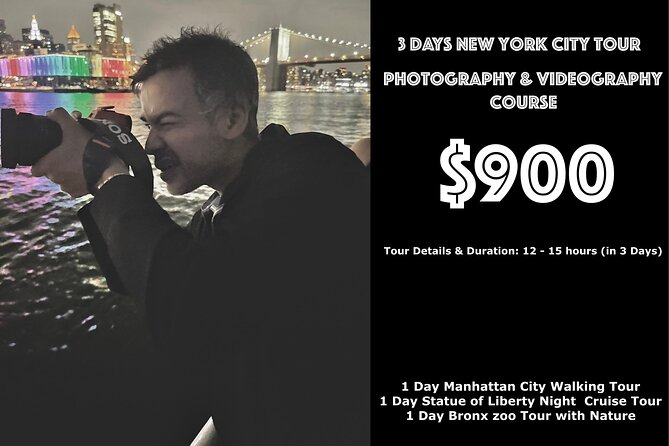 3Days New York City Tour With Professional Photographer - Day Two: Statue of Liberty Cruise With Night Photography Lessons