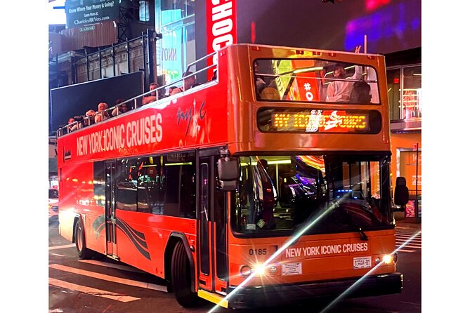 75-Minutes NYC Sightseeing Night Double Decker Bus Tour - Getting on at 5 Times Sq: the one logistics detail that can make or break your night