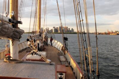 Afternoon Golden Hour Cocktail Sail - Clipper City - The main sights: Liberty, Ellis Island, and the skyline stars