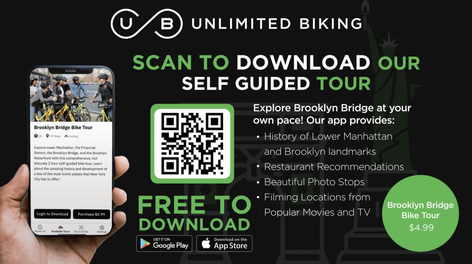 Brooklyn Bridge Self-guided Bike Tour App - Audio + Written - Price and Value: Why $5 Makes Sense for a One-Route App