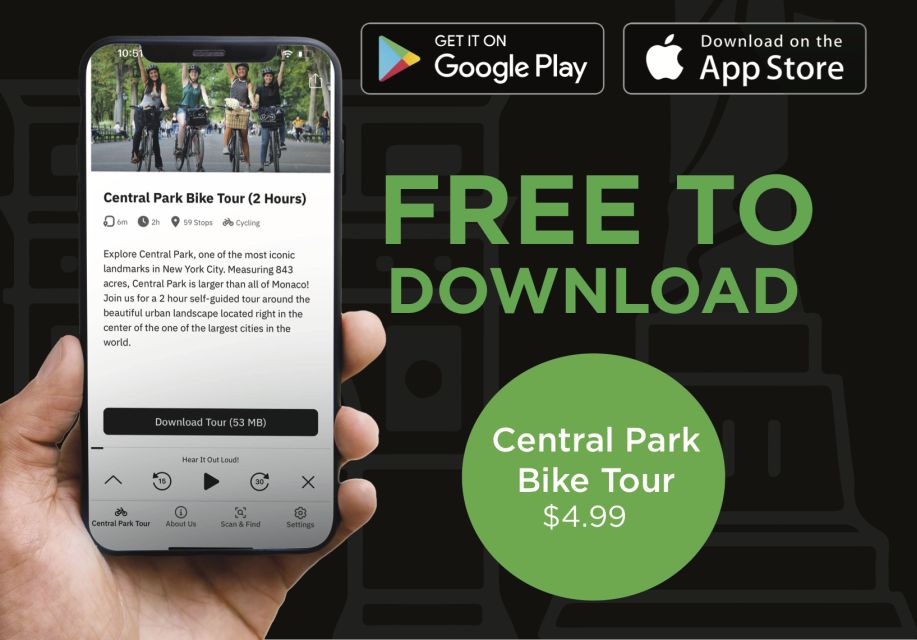 Central Park: Self-guided Bike Tour App - Audio + Written - Bike or foot: how the self-guided format fits your pace
