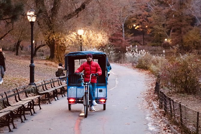 Central park Tour happy hour Pedicab tour - Meeting at 6th Avenue and West 58th: where your ride begins