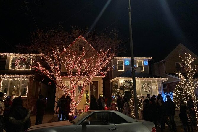 Dyker Heights Christmas Lights Tour - Lower Manhattan on the way down: Meatpacking and High Line views from the bus
