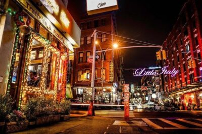 Little Italy - Official Historic District Tour - Where the tour starts and how the walk ends (Baxter to Mulberry)