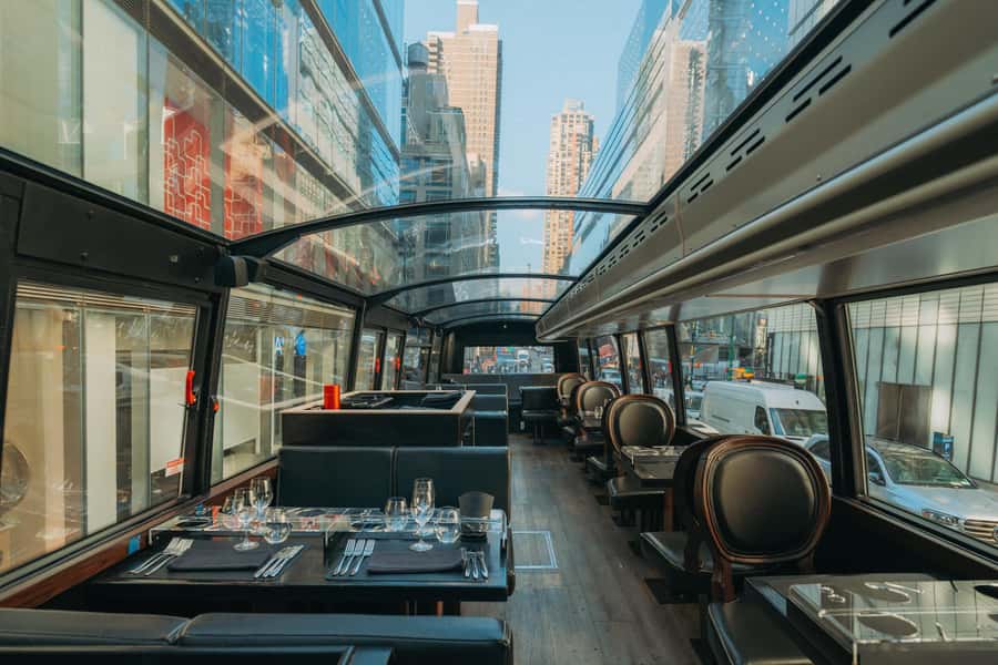New York City: Bustronome Gourmet Lunch Tour on a Luxury Bus - The Glass-Roof Bus Setup: Why This Feels Different From a Usual Tour