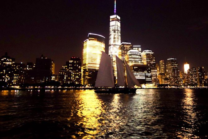New York City Skyline Lights Sail - Night Views From a Historic 80-Foot Schooner