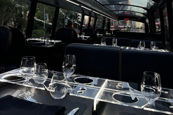NYC Bustronome Gourmet Sightseeing Dinner tour Panoramic Bus - Why a glass-roof dinner bus beats a standard sightseeing night