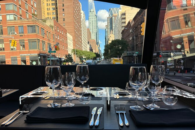NYC Bustronome Gourmet Sightseeing Dinner tour Panoramic Bus - The Manhattan loop: how the route shapes your view (and your photos)