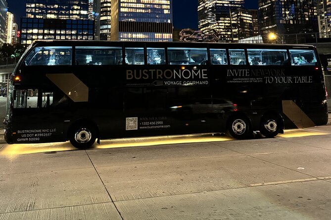 NYC Bustronome Gourmet Sightseeing Dinner tour Panoramic Bus - What to expect from the schedule and group size