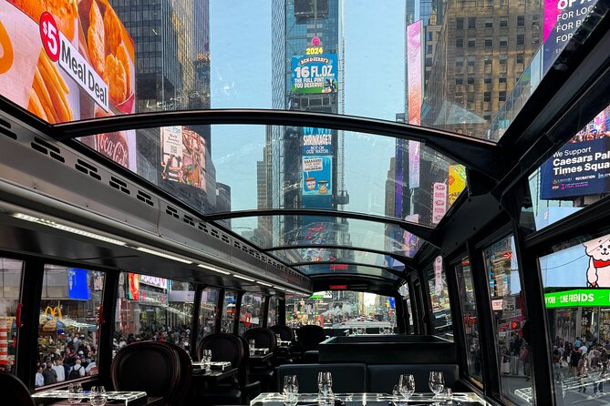 NYC Bustronome Gourmet Sightseeing Lunch Panoramic Bus - Gourmet lunch meets panoramic Midtown: what the 90 minutes is really like