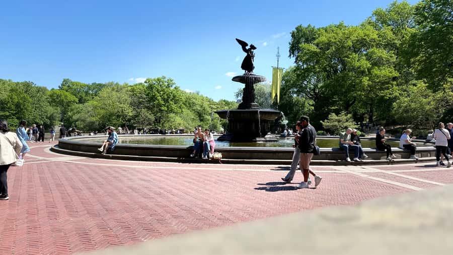 NYC: Central Park Storytelling Pedicab Tour with Theater - Stops that turn into photo moments: Bethesda Fountain, Bow Bridge, and Strawberry Fields