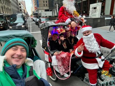 NYC: Elf & Home Alone 2 Locations Central Park Pedicab Tour - Getting started at 1411 6th Ave, Starbucks, and staying close to the action