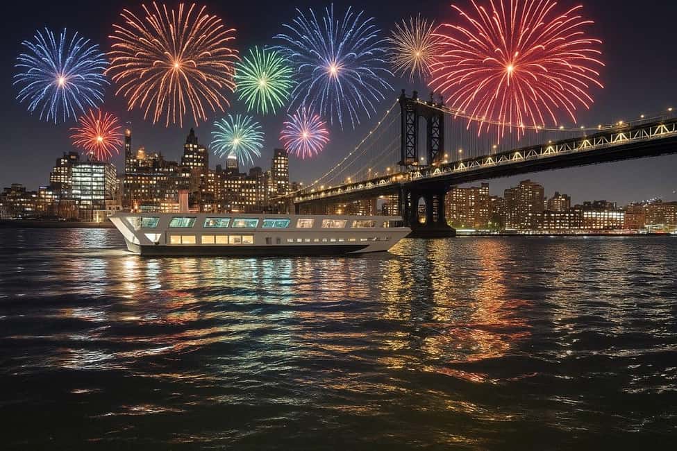 NYC: July 4th Fireworks Cruise + BBQ Buffet on Grand Mariner - The 5-hour rhythm: cruise, food, DJ, then Macy’s fireworks