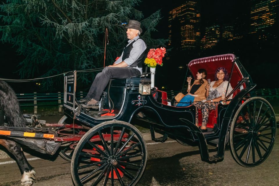 NYC MOONLIGHT HORSE CARRIAGE RIDE through Central Park - Tavern on the Green, plus the park’s stretch beyond the obvious
