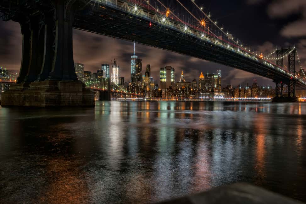 NYC: Night Tour and Viewpoints of New York - Gantry Plaza State Park: the East River view with multiple city icons