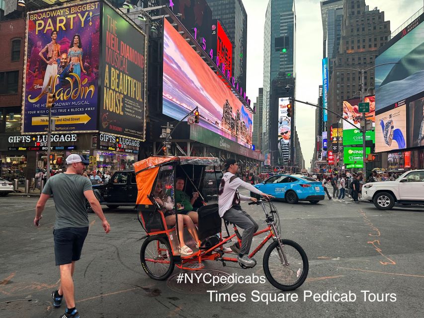 NYC Pedicab Tours: Central Park, Times Square, 5th Avenue - Plaza Hotel, Waldorf Astoria, and Algonquin/Royalton hotel glamour