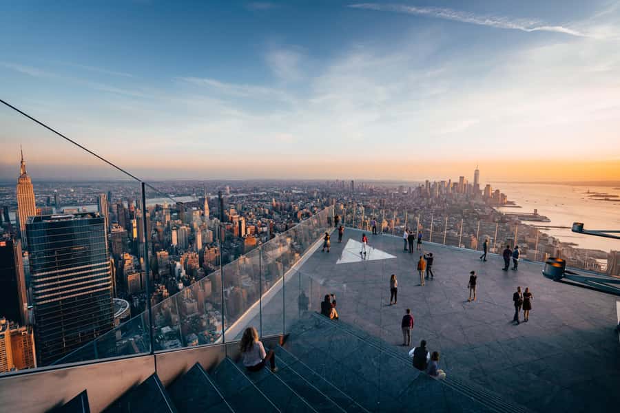 NYC: Pick 1 Attraction + Edge New York + Top of the Rock - Edge NYC: what the open-air 100th-floor glass platform feels like
