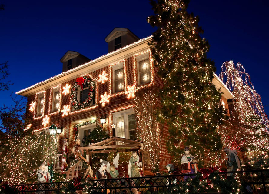 NYC: Private Dyker Heights and NYC Holiday Lights Tour - New York Harbor: A Winter Water Stop With Big Stories