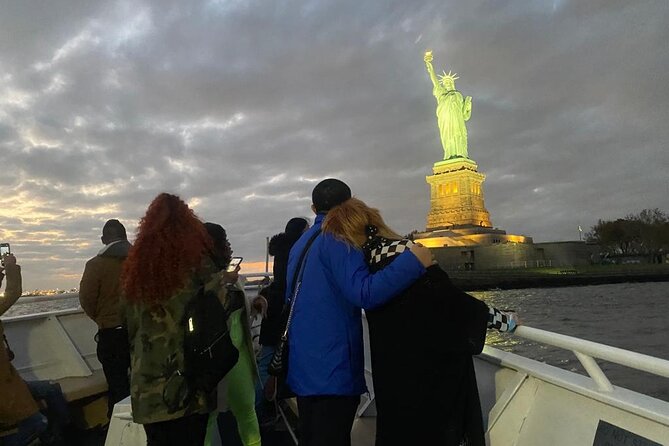 NYC Skyline lights Happy Hour and Cash Bar - The harbor route: Liberty, Ellis, then both sides of Manhattan