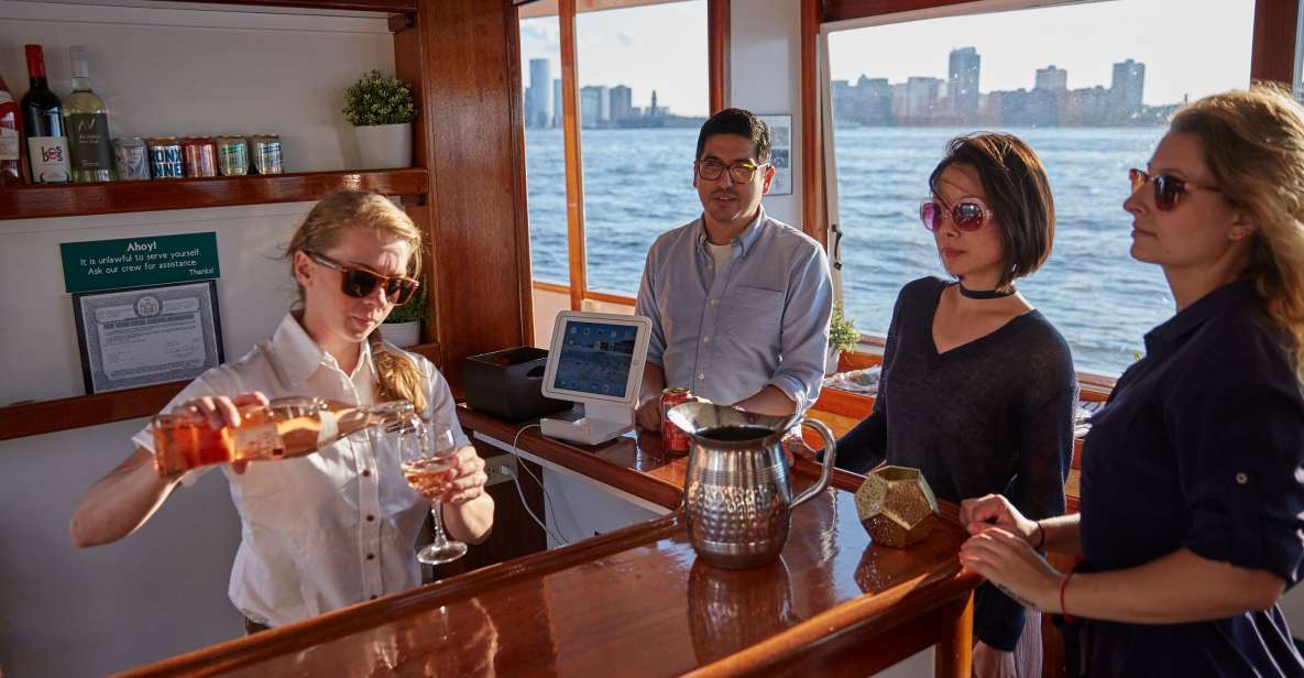 NYC: Sunset Cruise on a Small Yacht with a Drink - The Statue of Liberty moment, plus Ellis Island and Governor’s Island views