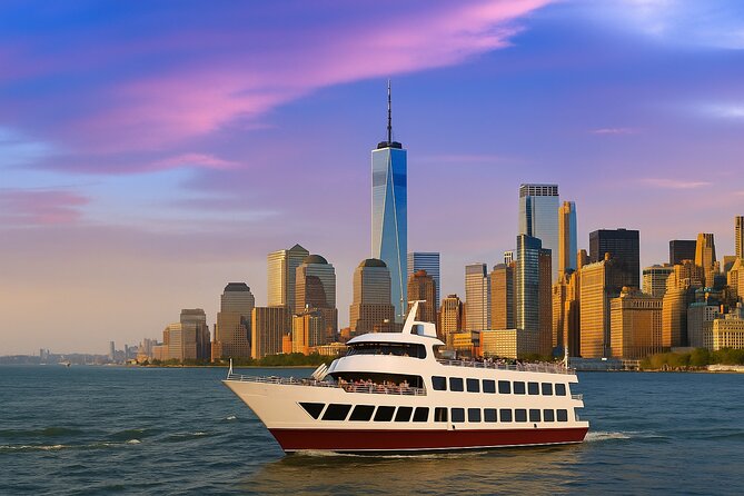 NYC Sunset Cruise with Statue Views Live Comedy and DJ on Hudson - Stop 1: Statue of Liberty from the water