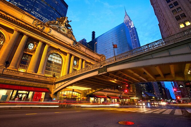 Skyline Night Bus Audio Narrated Tour Experience - Midtown’s electric intersection and the glowing Art Deco skyline