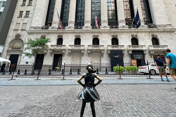 Wall Street and Lower Manhattan, New York History Walking Tour - Charging Bull and Fearless Girl: street art politics in sculpture form
